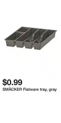 IKEA SMÄCKER Flatware tray, gray offer