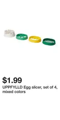 IKEA UPPFYLLD Egg slicer, set of 4, mixed colors offer