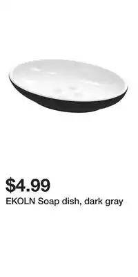 IKEA EKOLN Soap dish, dark gray offer