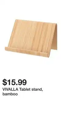 IKEA VIVALLA Tablet stand, bamboo offer