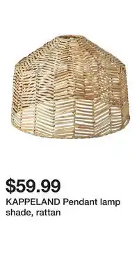 IKEA KAPPELAND Pendant lamp shade, rattan offer