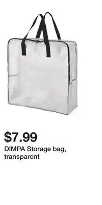IKEA DIMPA Storage bag, transparent offer