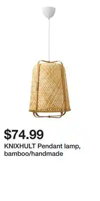 IKEA KNIXHULT Pendant lamp, bamboo/handmade offer
