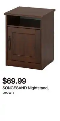 IKEA SONGESAND Nightstand, brown offer