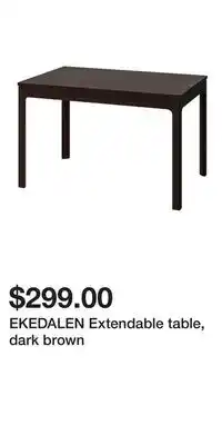 IKEA EKEDALEN Extendable table, dark brown offer