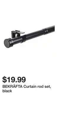 IKEA BEKRÄFTA Curtain rod set, black offer