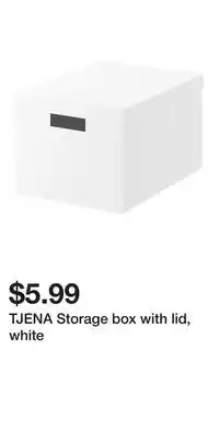 IKEA TJENA Storage box with lid, white offer