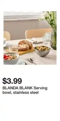 IKEA BLANDA BLANK Serving bowl, stainless steel offer
