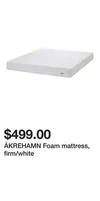 IKEA ÅKREHAMN Foam mattress, firm/white offer