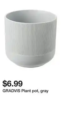 IKEA GRADVIS Plant pot, gray offer