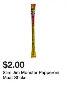 Dollarama Slim Jim Monster Pepperoni Meat Sticks offer