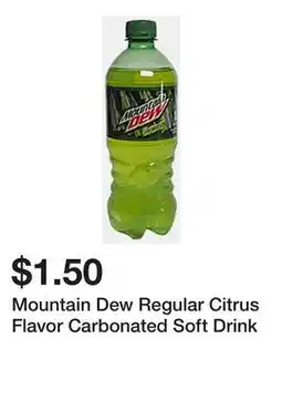 Dollarama Mountain Dew Regular Citrus Flavor Carbonated Soft Drink offer