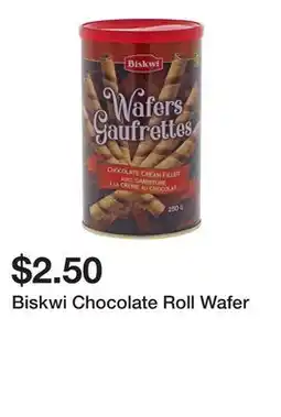 Dollarama Biskwi Chocolate Roll Wafer offer