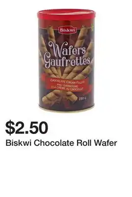 Dollarama Biskwi Chocolate Roll Wafer offer