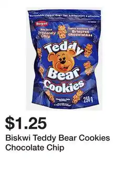 Dollarama Biskwi Teddy Bear Cookies Chocolate Chip offer