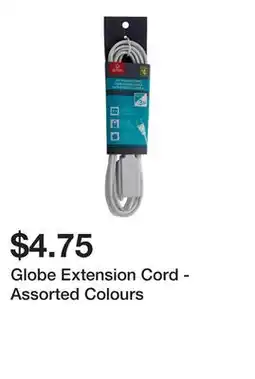 Dollarama Globe Extension Cord - Assorted Colours offer