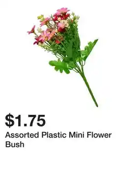 Dollarama Assorted Plastic Mini Flower Bush offer