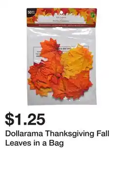 Dollarama Dollarama Thanksgiving Fall Leaves in a Bag offer