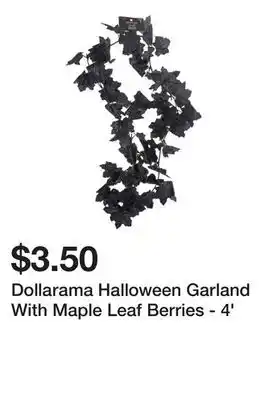 Dollarama Dollarama Halloween Garland With Maple Leaf Berries - 4' offer
