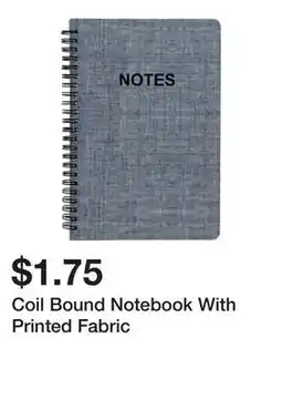 Dollarama Coil Bound Notebook With Printed Fabric offer