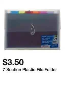 Dollarama 7-Section Plastic File Folder offer