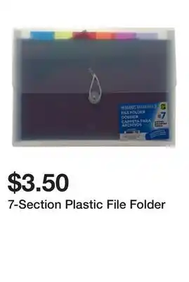 Dollarama 7-Section Plastic File Folder offer