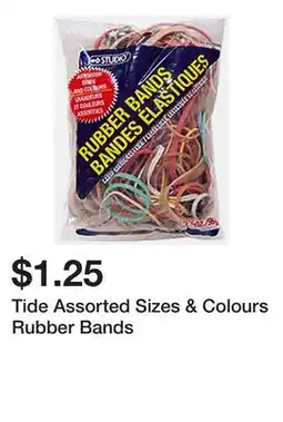 Dollarama Tide Assorted Sizes & Colours Rubber Bands offer
