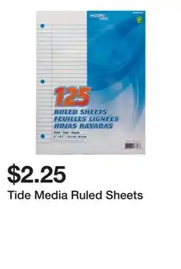 Dollarama Tide Media Ruled Sheets offer