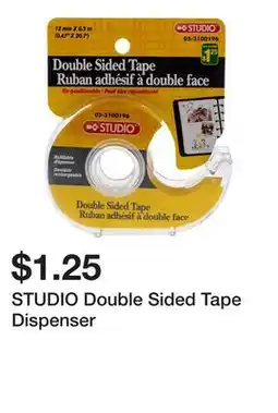 Dollarama STUDIO Double Sided Tape Dispenser offer