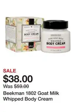 TSC Stores Beekman 1802 Goat Milk Whipped Body Cream offer