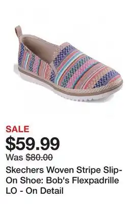 TSC Stores Skechers Woven Stripe Slip-On Shoe: Bob's Flexpadrille LO - On Detail offer