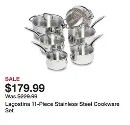 TSC Stores Lagostina 11-Piece Stainless Steel Cookware Set offer