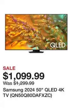 TSC Stores Samsung 2024 50 QLED 4K TV (QN50Q80DAFXZC) offer