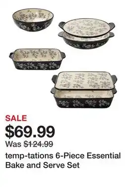 TSC Stores temp-tations 6-Piece Essential Bake and Serve Set offer