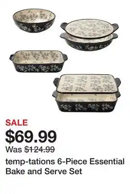 TSC Stores temp-tations 6-Piece Essential Bake and Serve Set offer