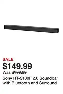 TSC Stores Sony HT-S100F 2.0 Soundbar with Bluetooth and Surround offer