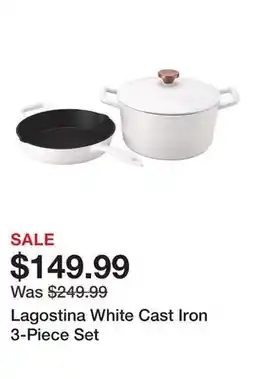 TSC Stores Lagostina White Cast Iron 3-Piece Set offer