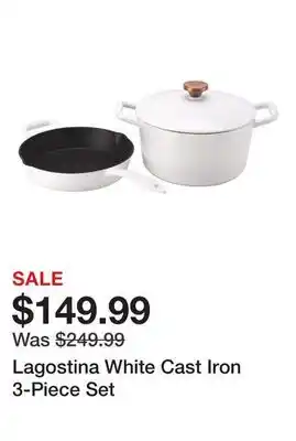 TSC Stores Lagostina White Cast Iron 3-Piece Set offer
