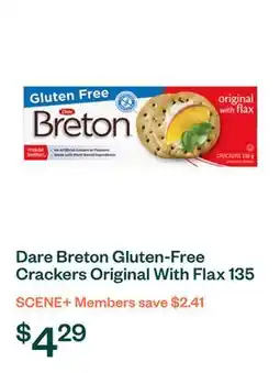 Voilà Dare Breton Gluten-Free Crackers Original With Flax 135 g offer