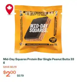 Voilà Mid-Day Squares Protein Bar Single Peanut Butta 33 g offer