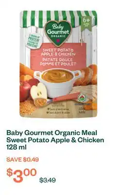 Voilà Baby Gourmet Organic Meal Sweet Potato Apple & Chicken 128 ml offer
