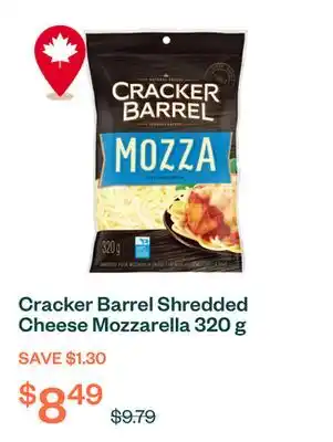 Voilà Cracker Barrel Shredded Cheese Mozzarella 320 g offer