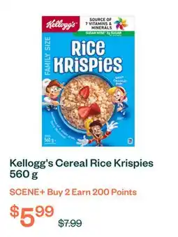 Voilà Kellogg's Cereal Rice Krispies 560 g offer