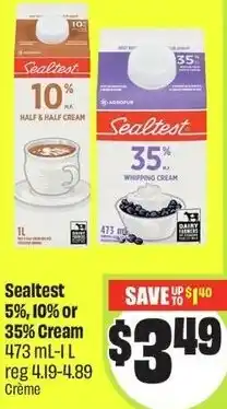 FreshCo Sealtest 5%, 10% or 35% Cream offer