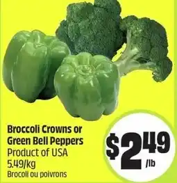 FreshCo Broccoli Crowns or Green Bell Peppers offer