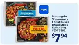 Walmart Marcangelo Shawarma or Fajita Chicken Breast Strips offer