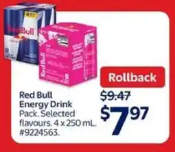 Walmart Red Bull Energy Drink Pack offer