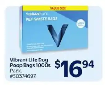 Walmart Vibrant Life Dog Poop Bags 1000s Pack offer
