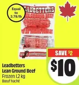 FreshCo Leadbetters Lean Ground Beef offer