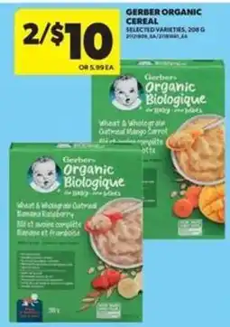 Real Canadian Superstore Gerber Organic Cereal offer